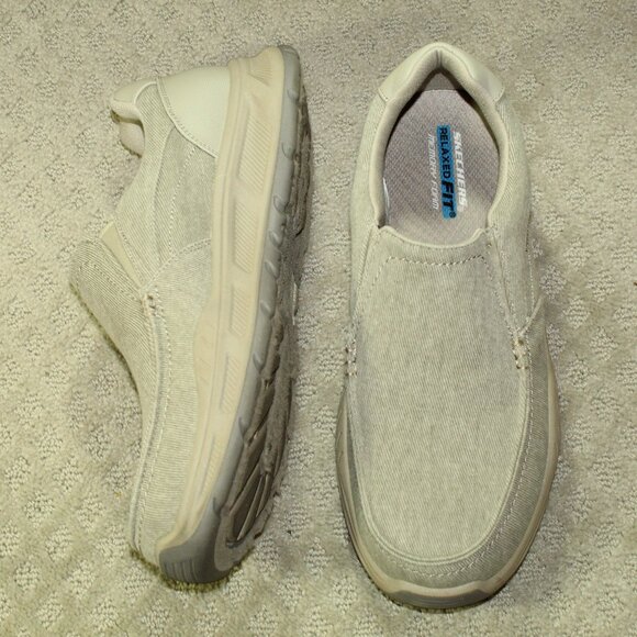 Skechers Mens Size 12 Cohagen Vierra Relaxed Fit SlipOn Casual Loafer Shoe Taupe - Picture 1 of 6